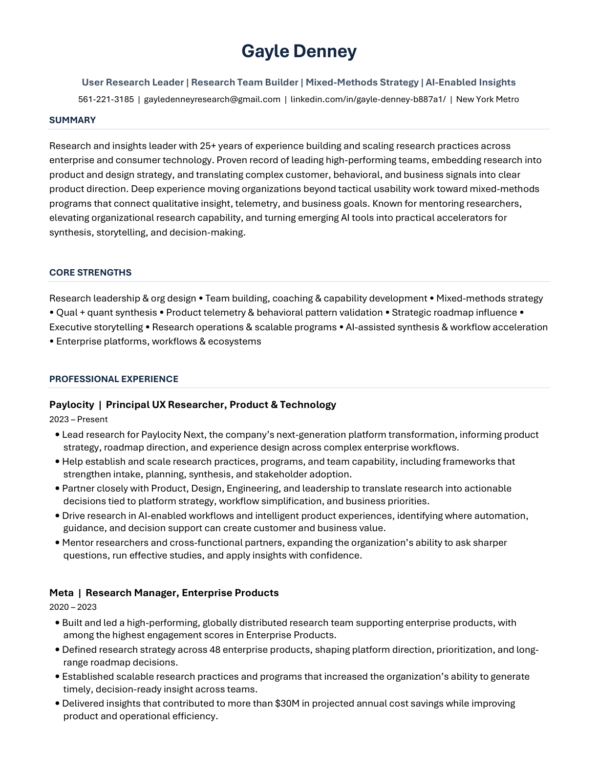 Resume preview